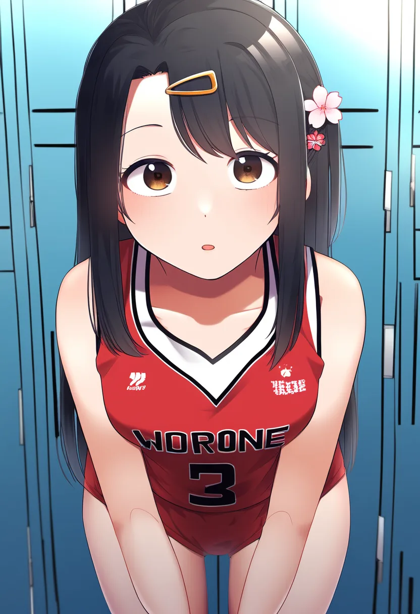 黒髪バスケ少女
