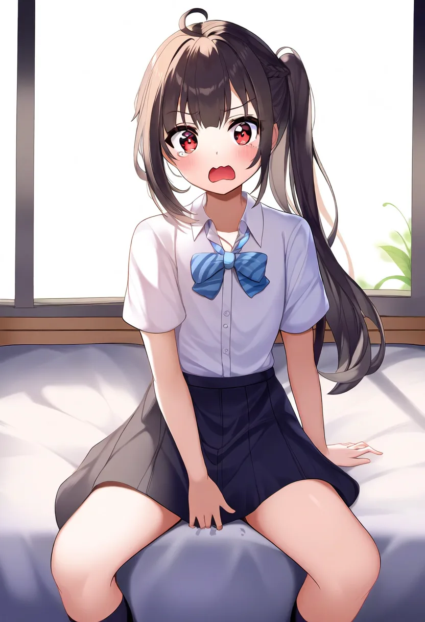 誤魔化そうとする妹