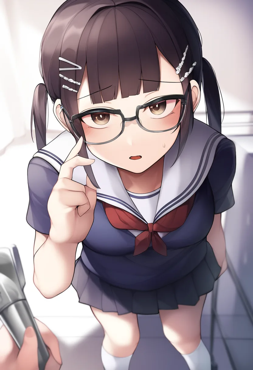 黒縁メガネな女の子