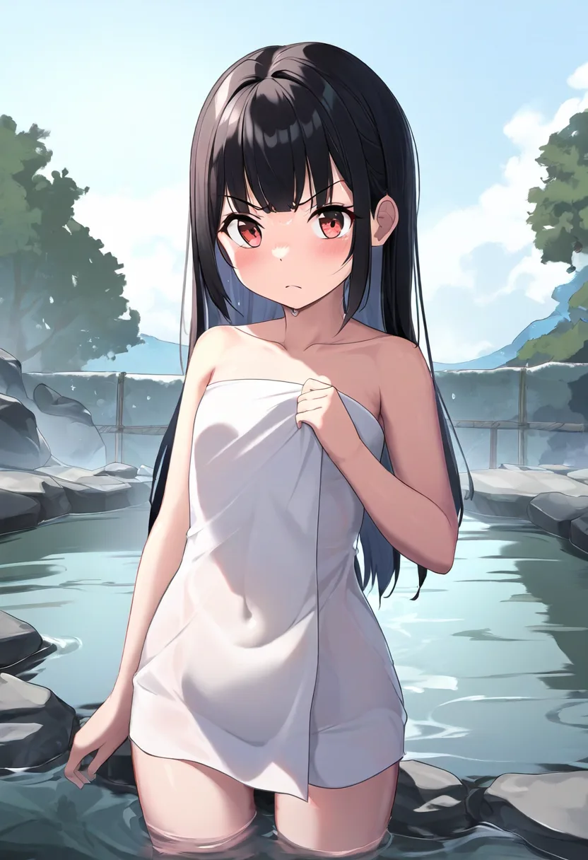 ちっぱい先輩、タオルが外される
