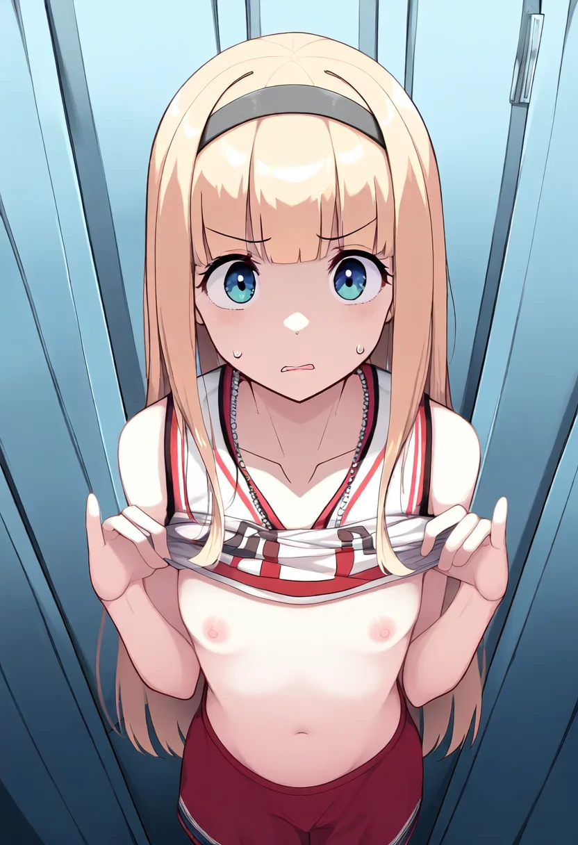 金髪バスケ少女おっぱい