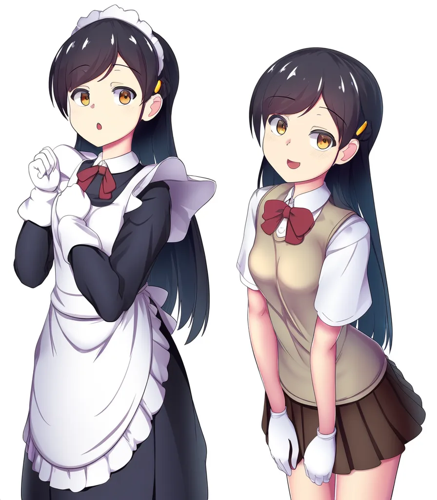 黒髪メイドさんと女子高生