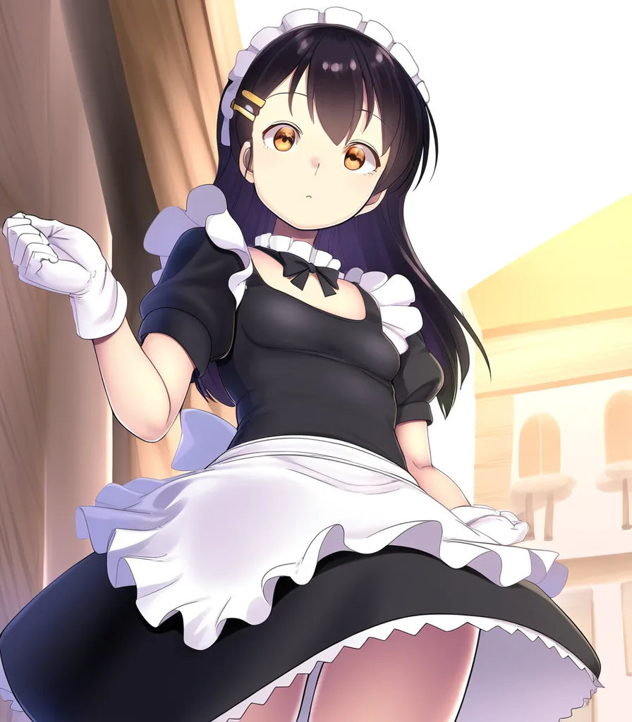 黒髪メイドさん