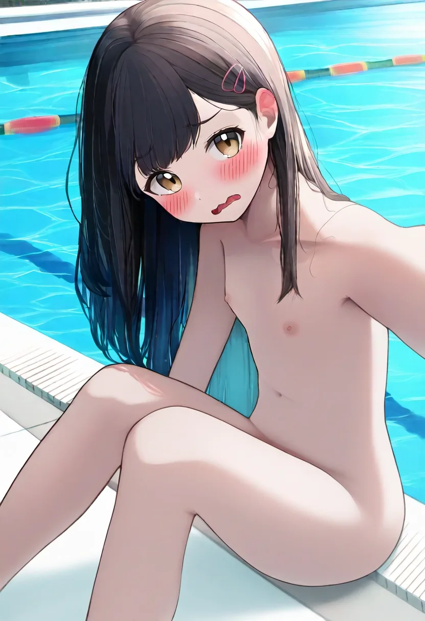 黒髪女子全裸