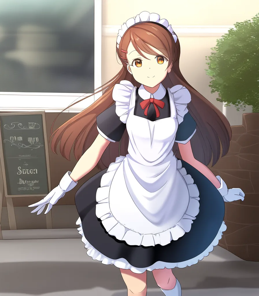 赤髪メイドさん