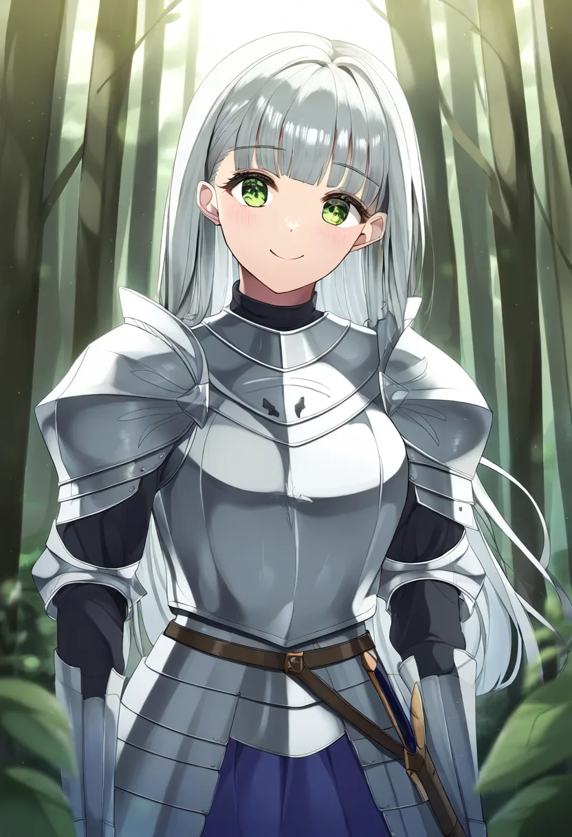 銀髪女騎士自慢げ