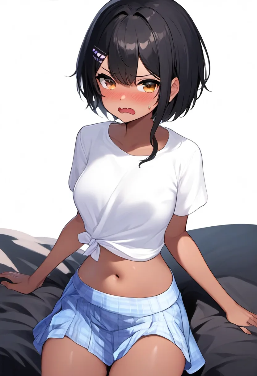 ワイシャツを脱いだくらいで恥ずかしがる陸上女子