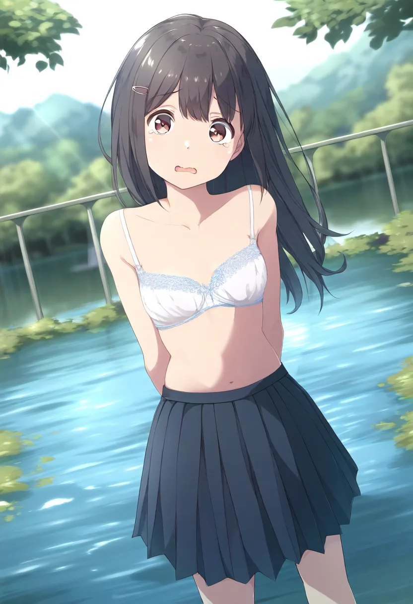 脱ぎかけの美少女