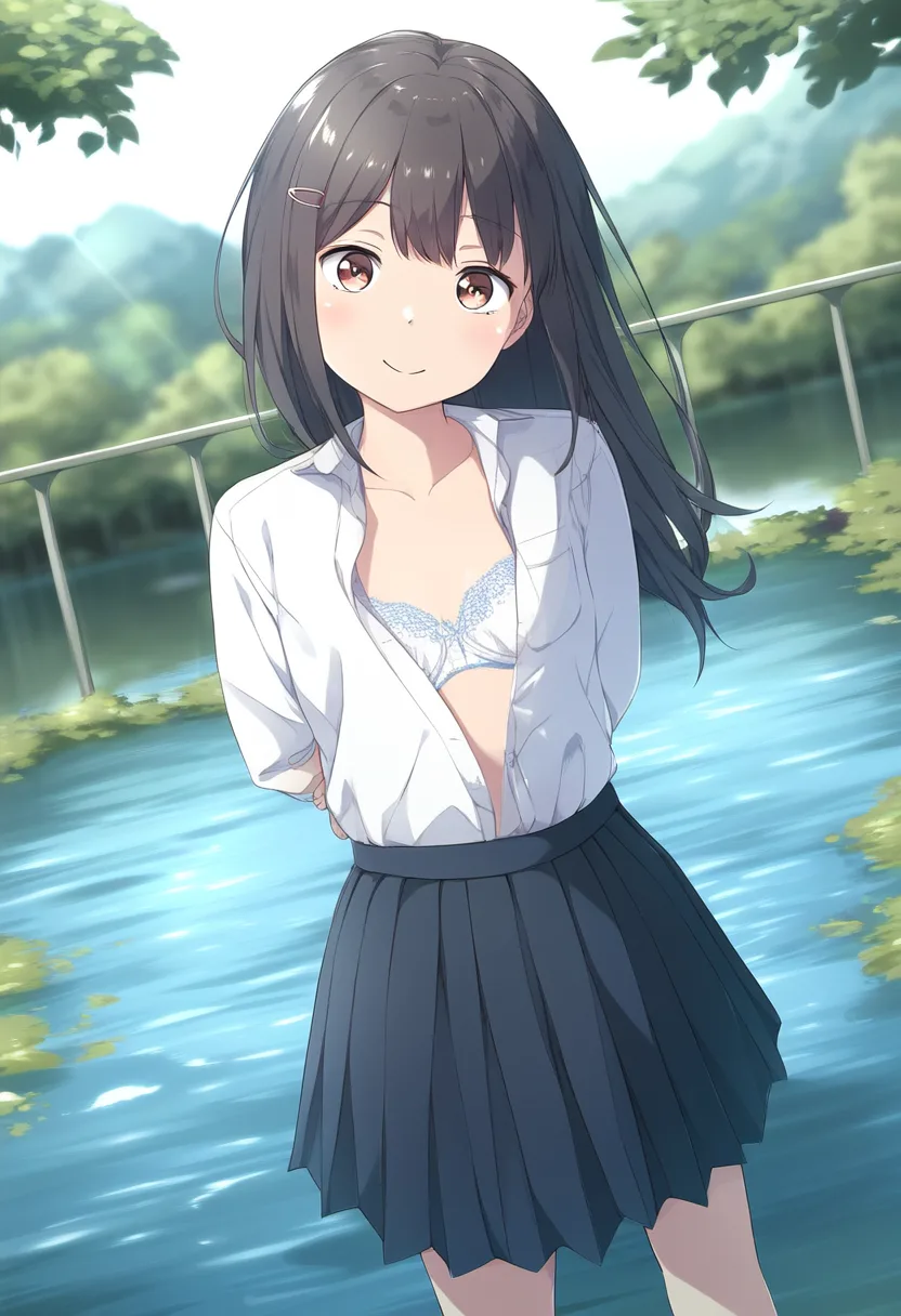 脱ぎかけの美少女
