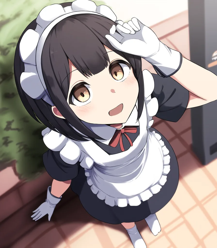 黒髪メイドさん