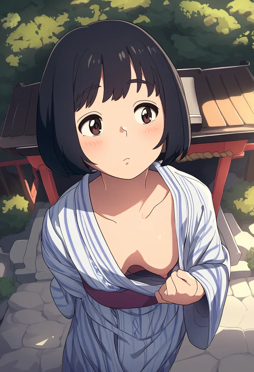 真面目そうな女子の乳溢れ