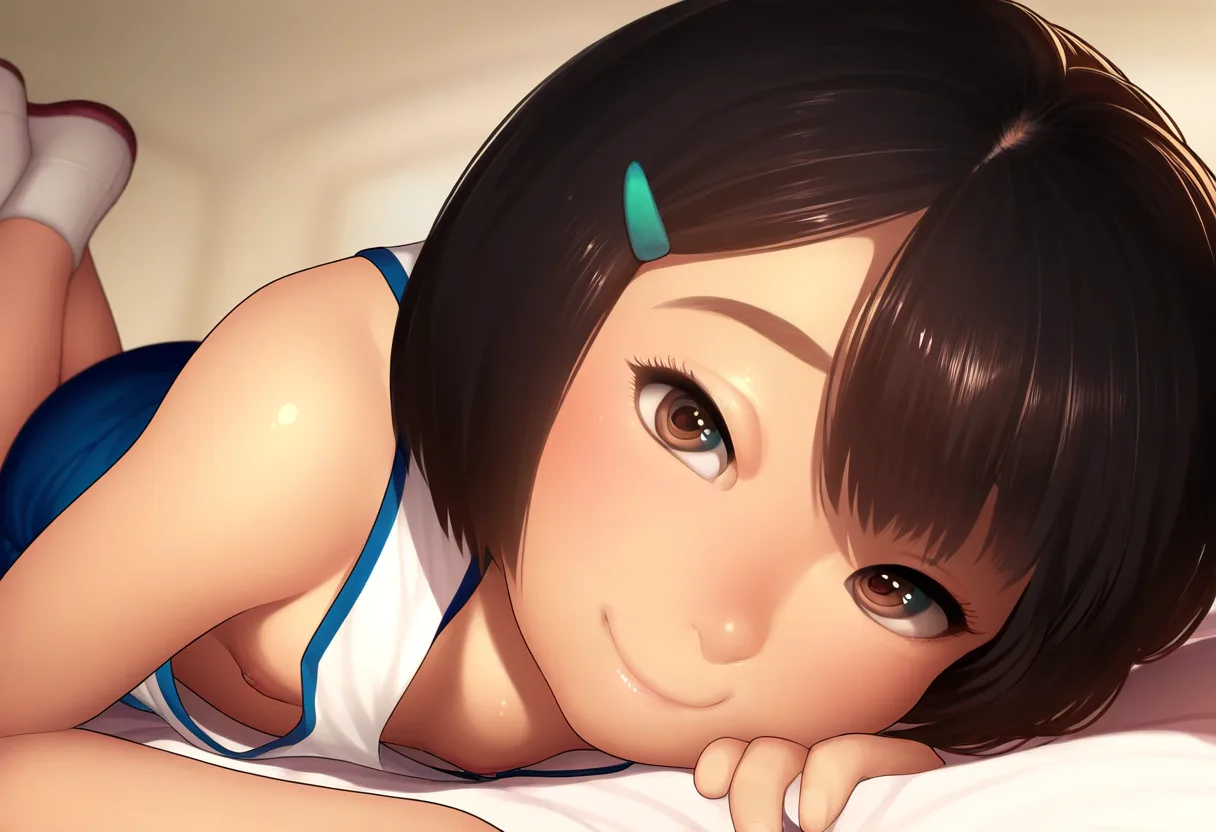 リアル長に描いてみた幼馴染。これで萌える人もいるのだろうか実験。