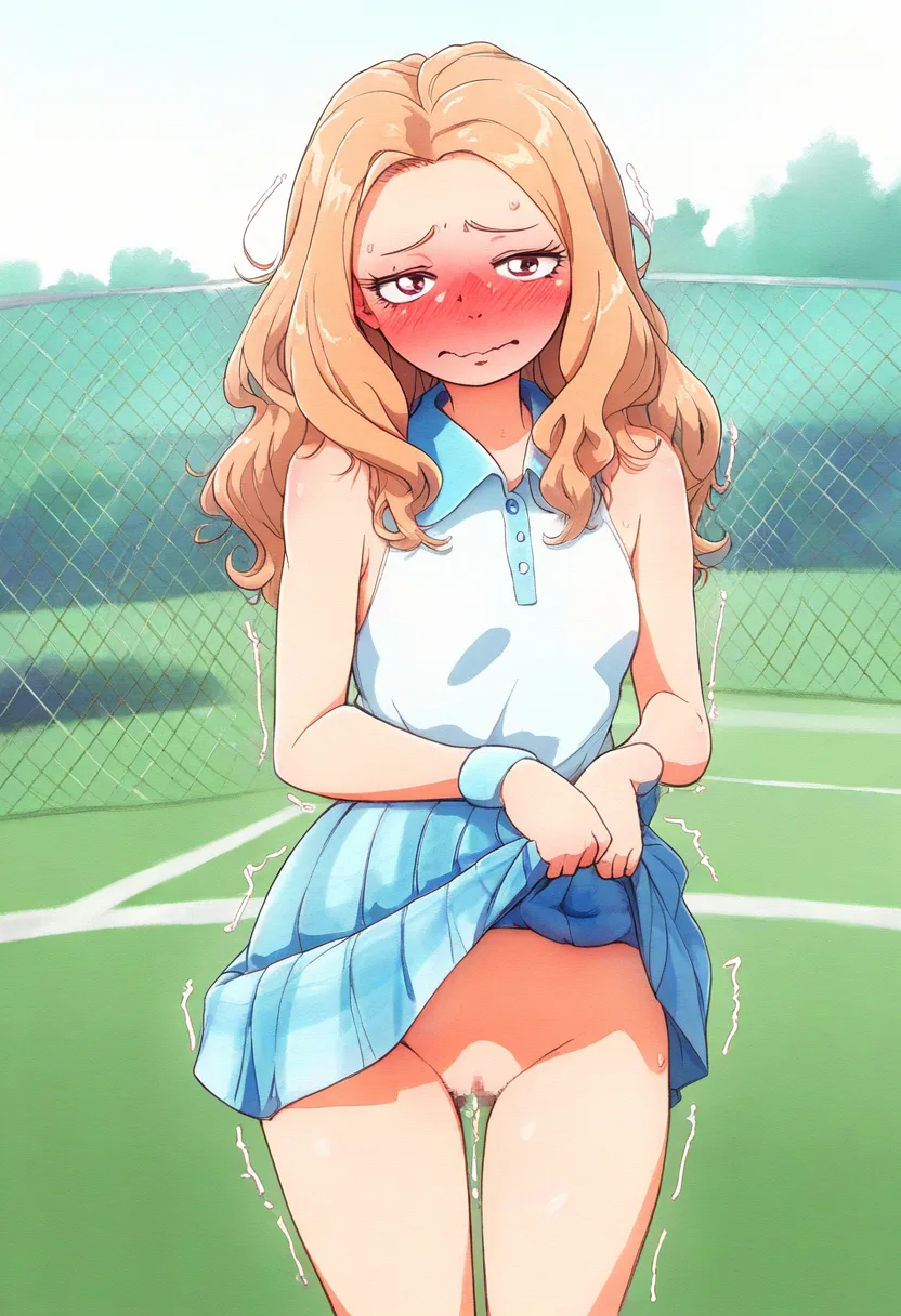 ブロンドヘアだろうと構わずたくし上げさせる。