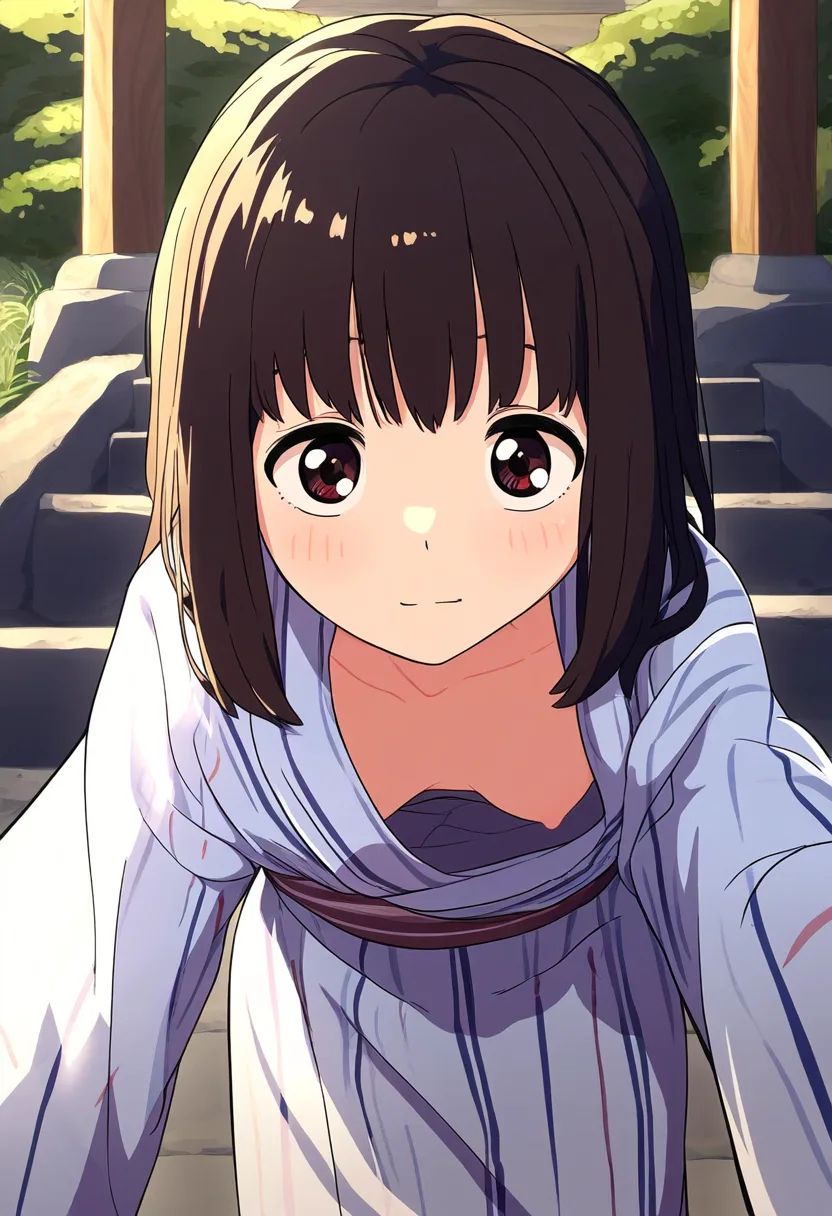 前屈みでモロ見えの女子