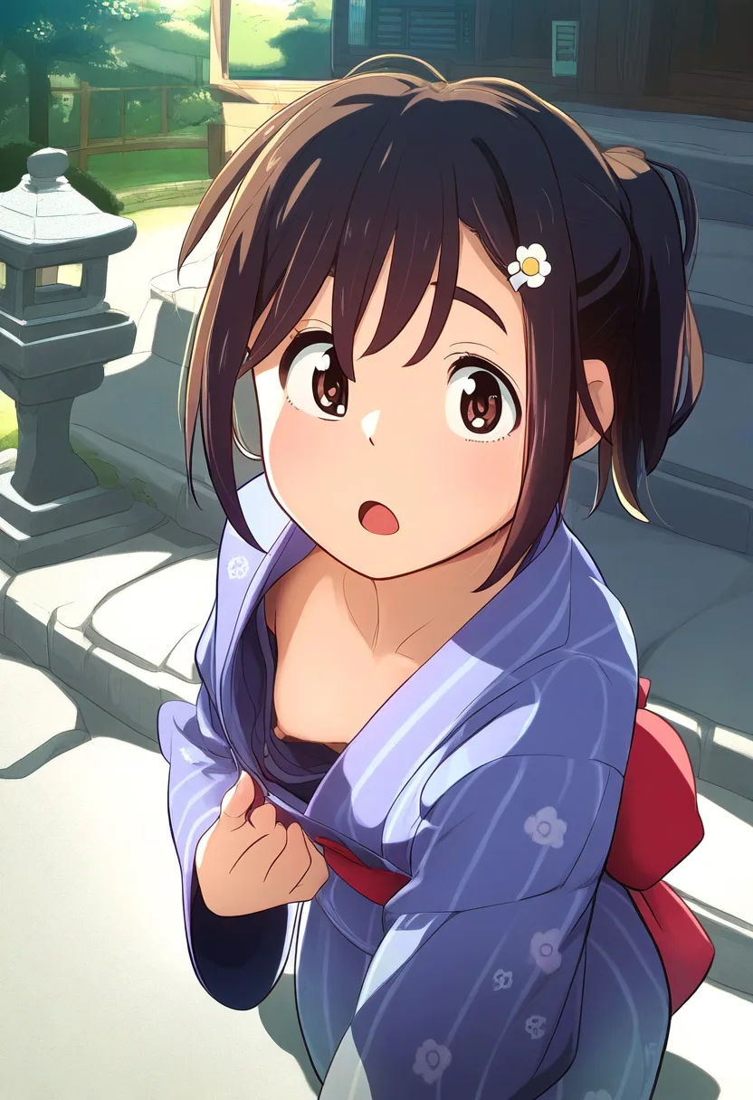太眉があどけないおっぱい女子