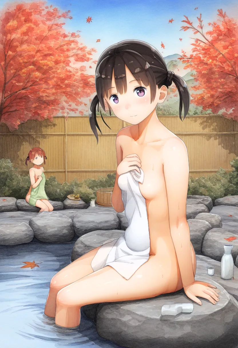 もう少しで乳首が見えそうな女子。