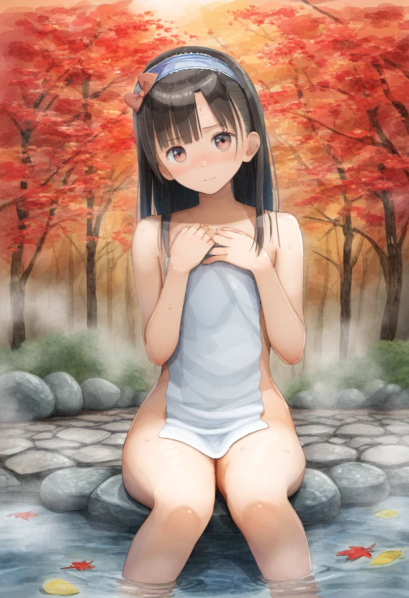 タオルが思ったより小さい女子。