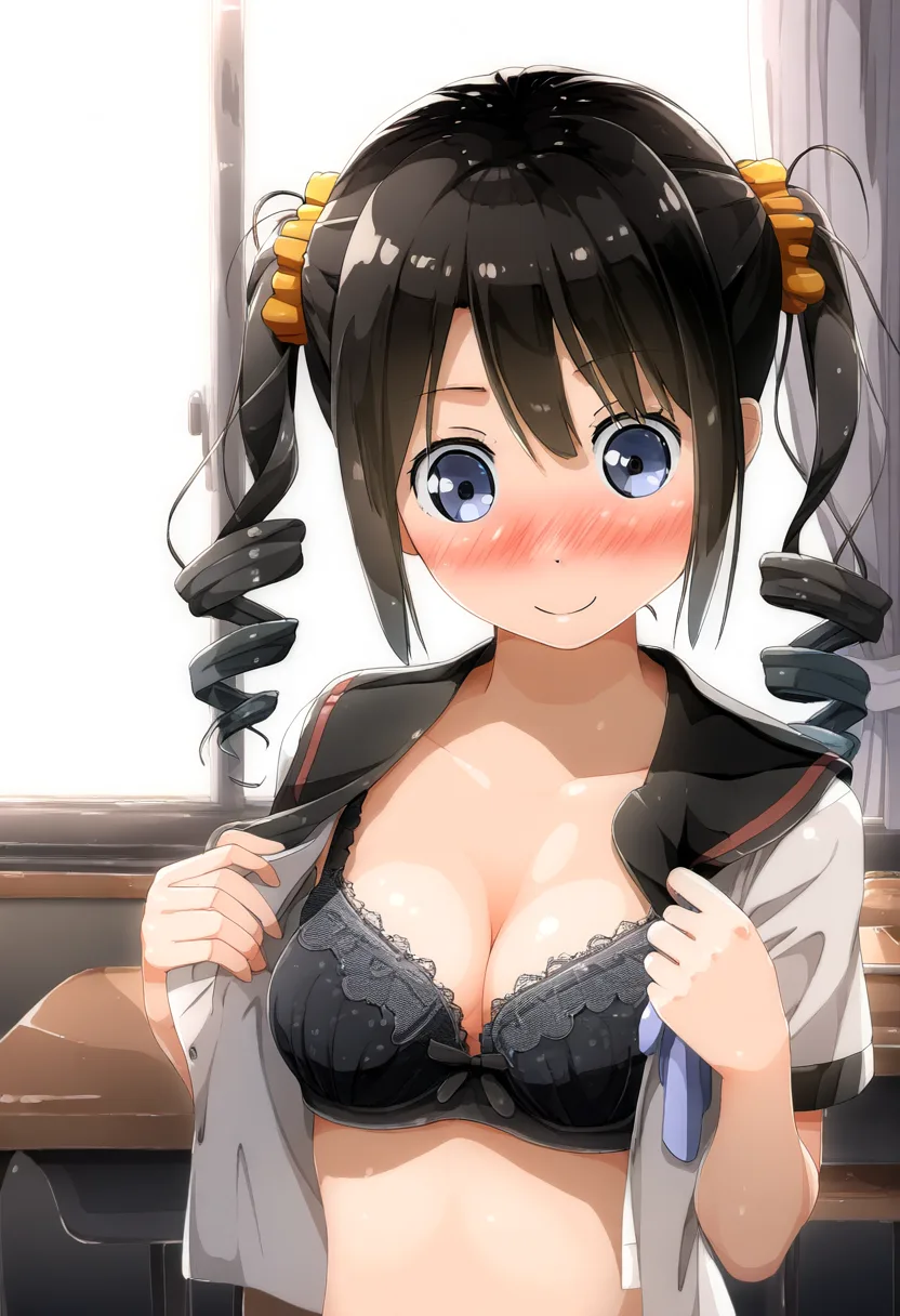 ツインテ女子は黒い下着なのは正義。