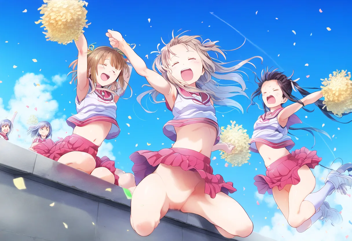 ノーパンで罰ゲームを受ける女子たち。