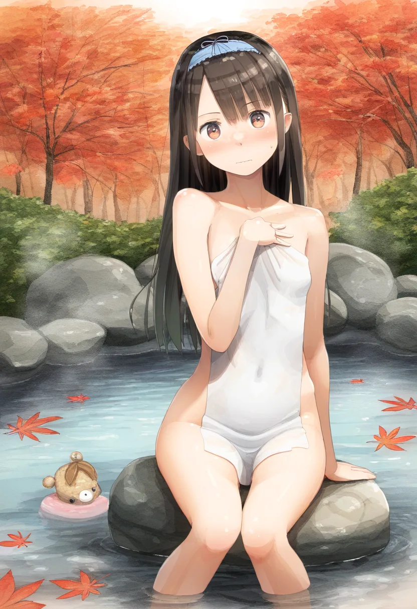 メリハリボディ女子。温泉にて。