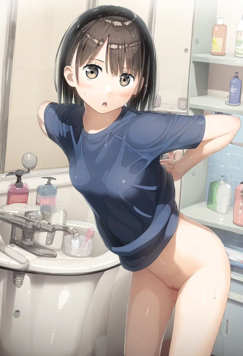 見事なおっぱいも拝みたくなる女子。