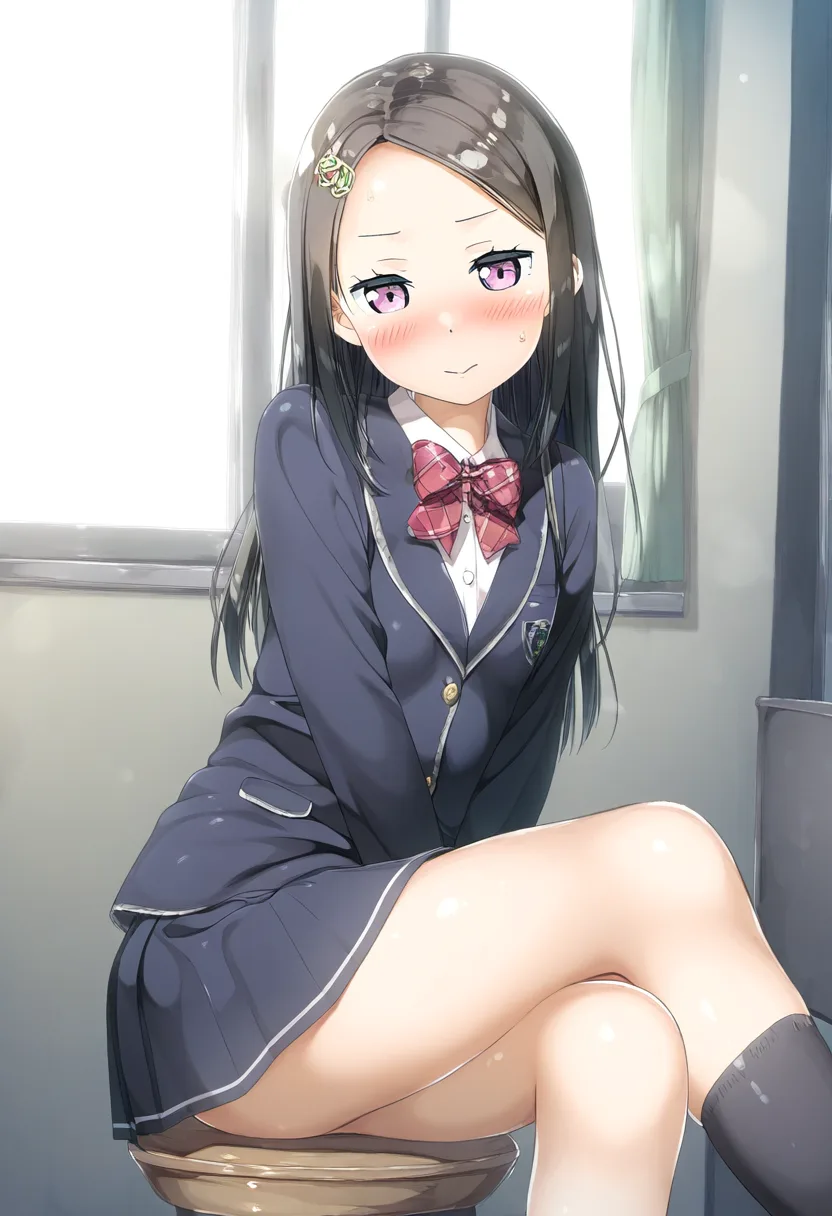 おでこ可愛い女子は保健室で診断を受ける