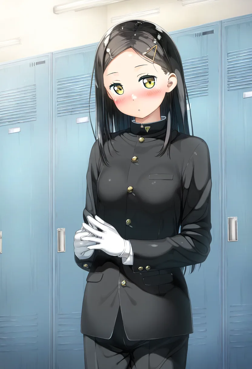 可愛くてどうしようもない女の子は学生服を着ている