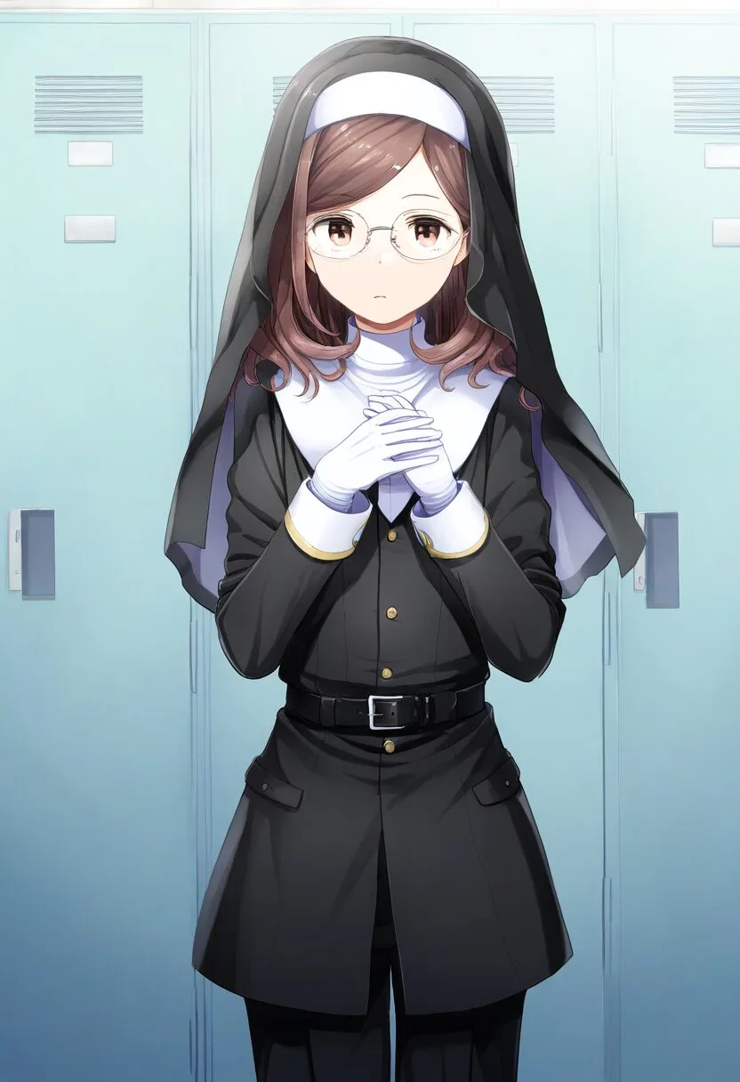 清華は学生服を着ている
