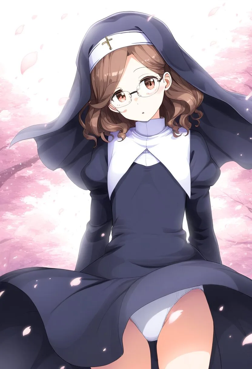 シスターはパンチラに気づかない