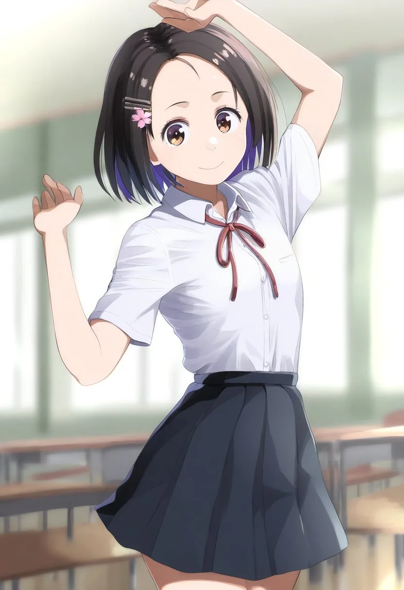 ぱっつん黒髪女子は教室で遊んでいる
