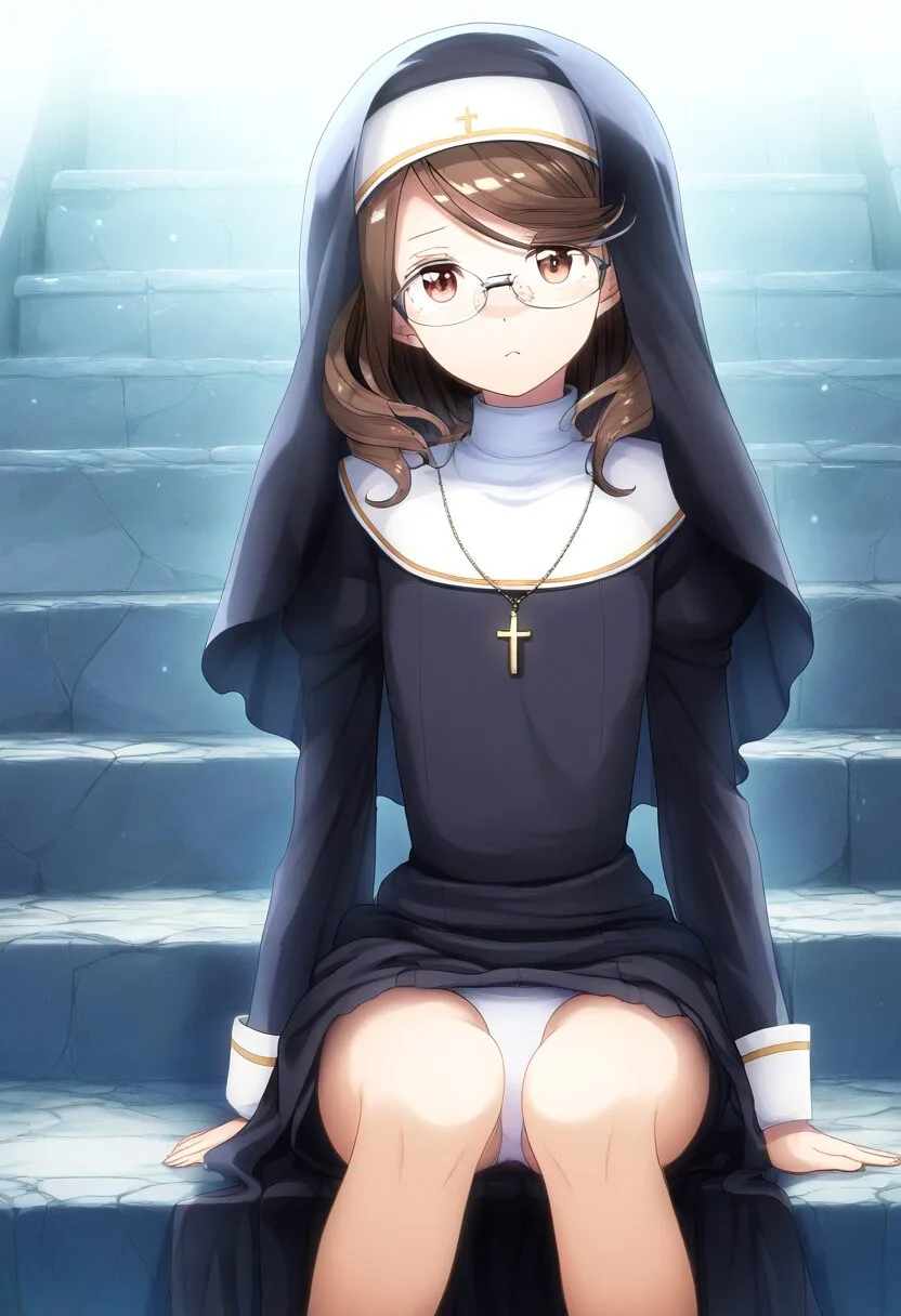 階段の上でパンツ見せてるみのりさん