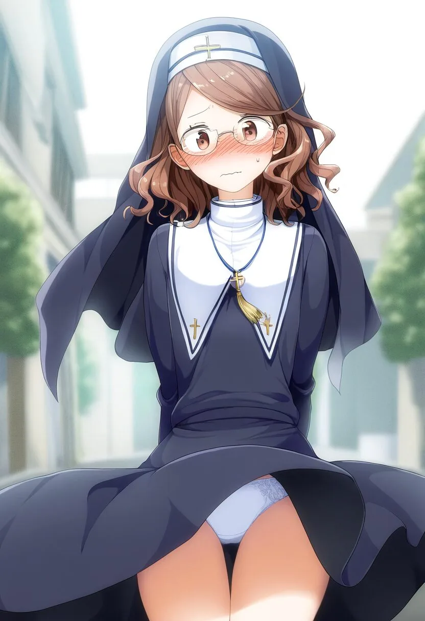 風が吹いてパンチラなみのりさん