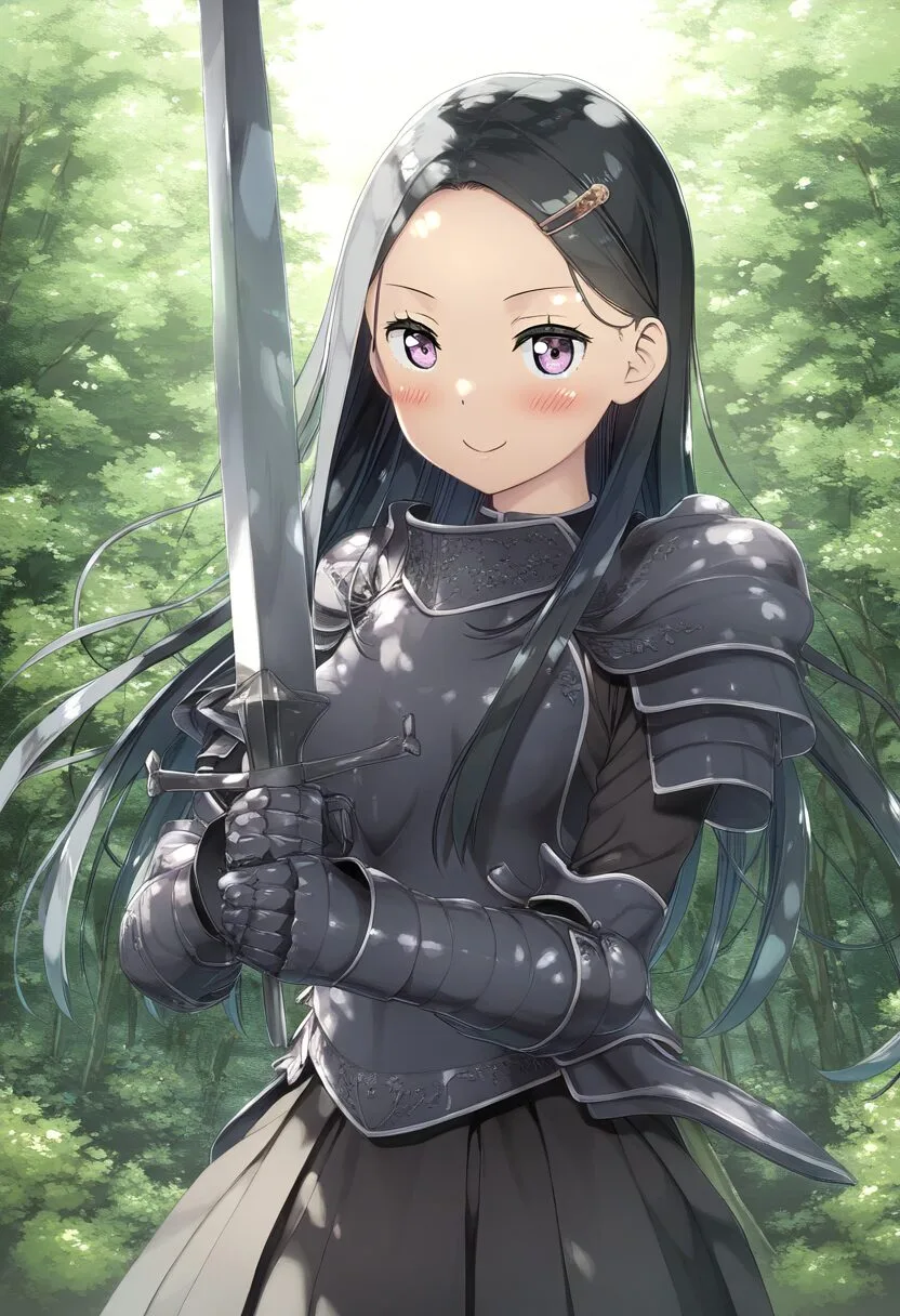 女剣士のおでこ系女子