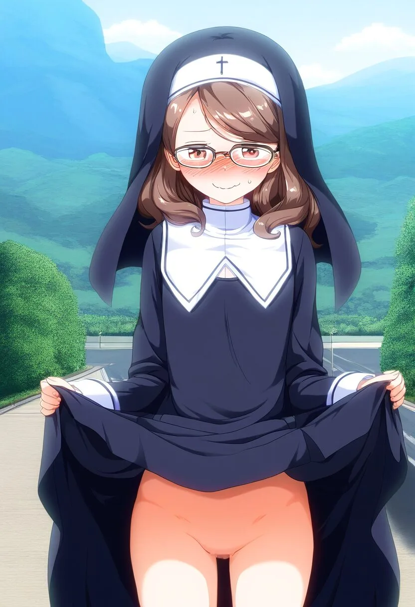 ノーパンの清華さんが笑顔