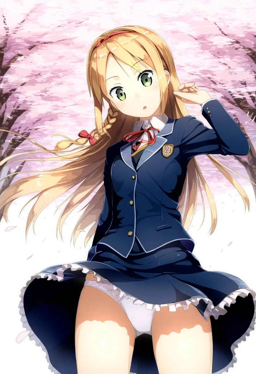 金髪娘はパンチラに気づかない