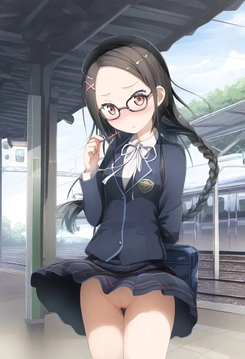 眼鏡委員長どのはノーパンなのに気づかない
