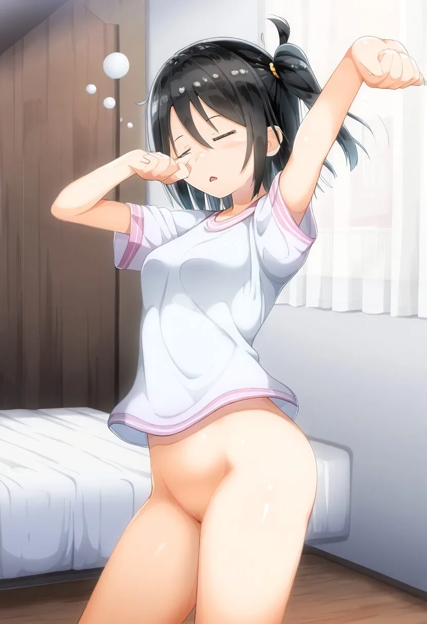 下が見えてますよ元気女子さん