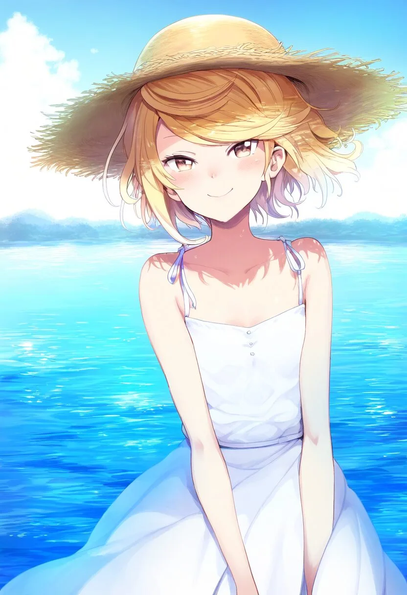 湖ではしゃぐ速水