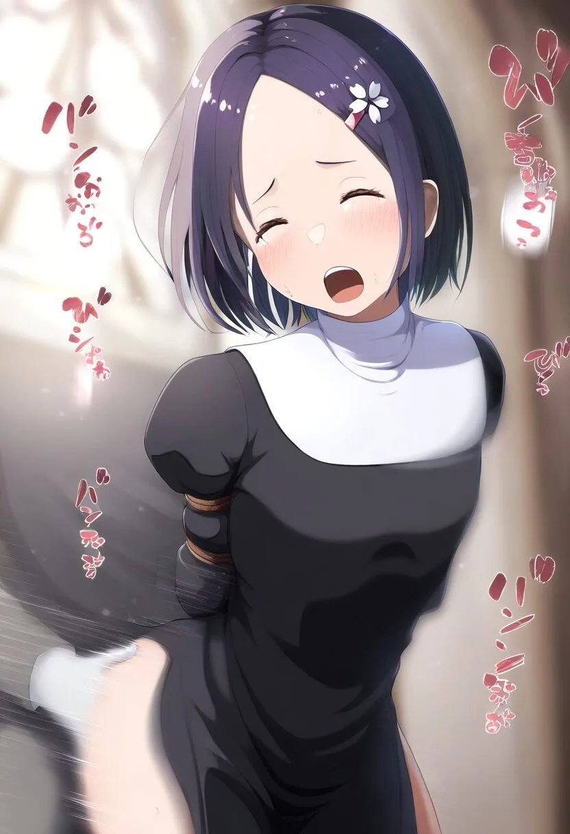 ぱっつん黒髪委員長はバックでエッチする