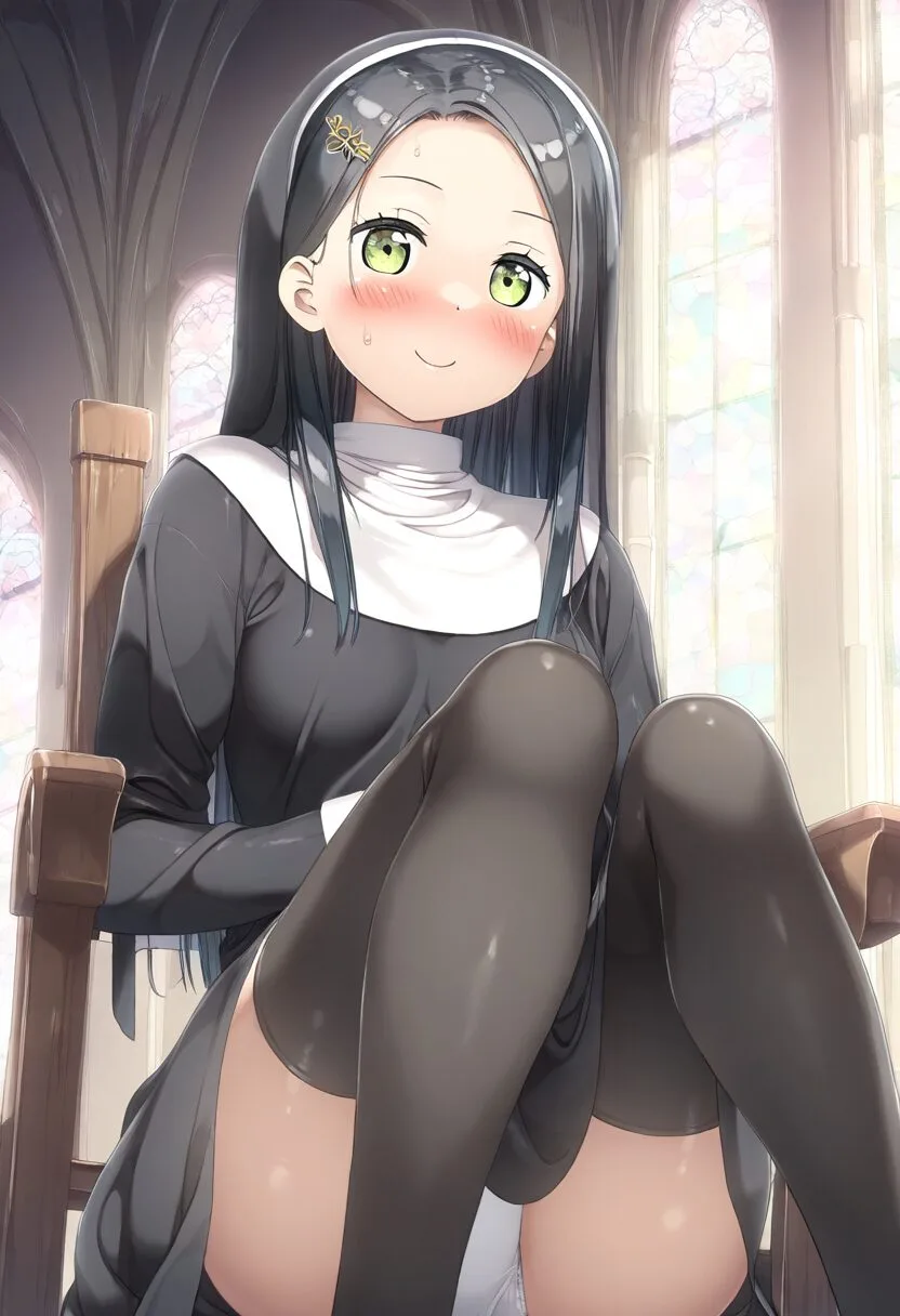 おでこの女の子はパンツ丸見え