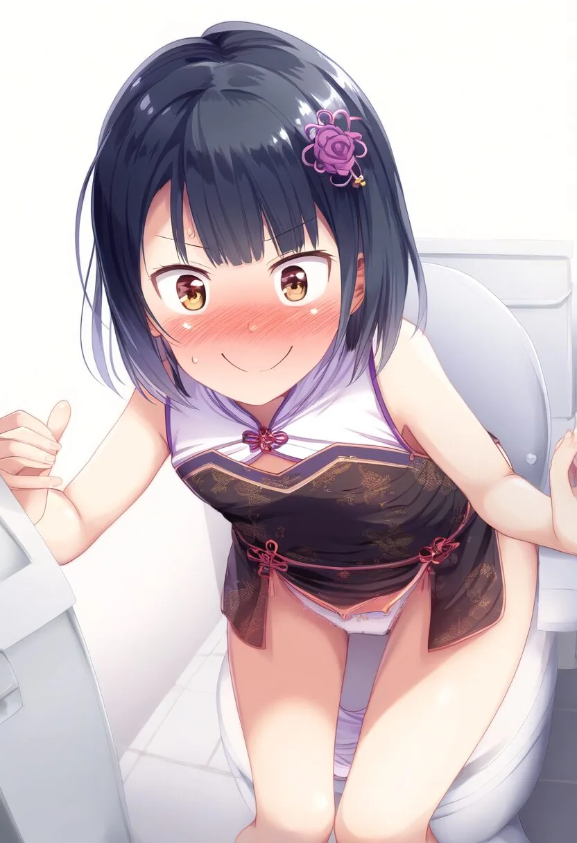 りんはパンツをおろし中