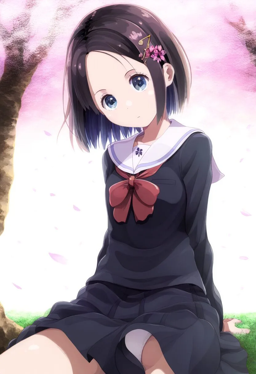 黒髪ぱっつん委員長はパンチラに気づかない