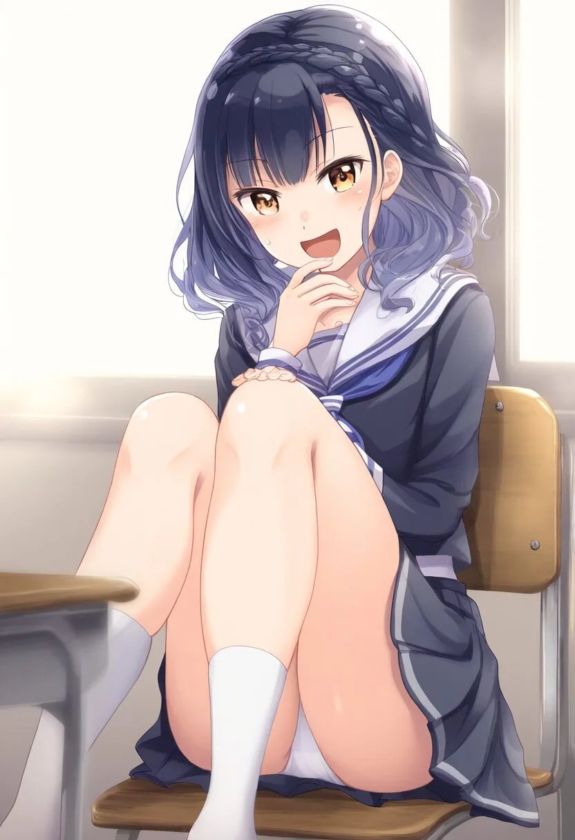 可愛らしい女子はパンツ見えちゃってる