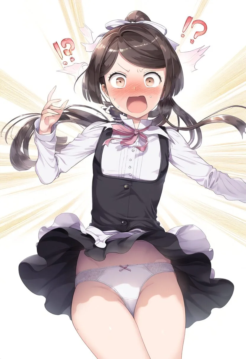 パンチラするみつきメイド