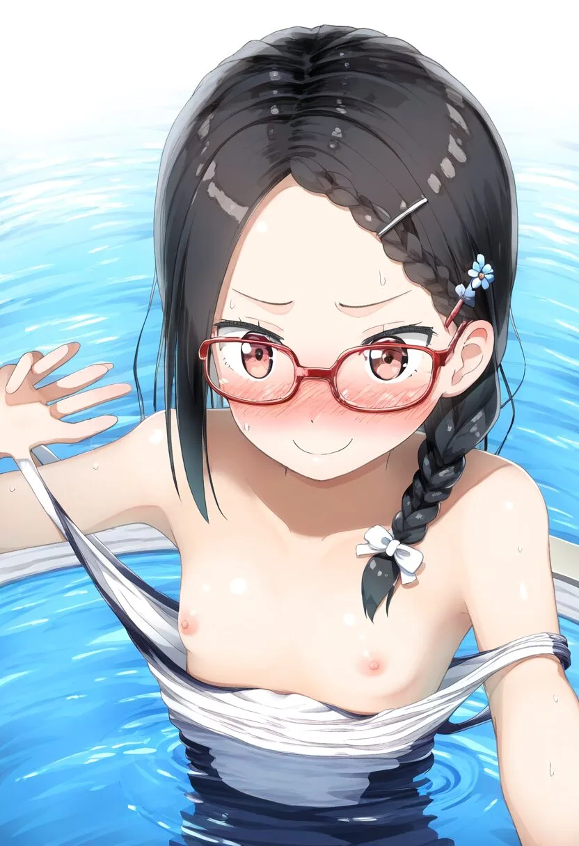 眼鏡娘がおっぱい見せてくれる