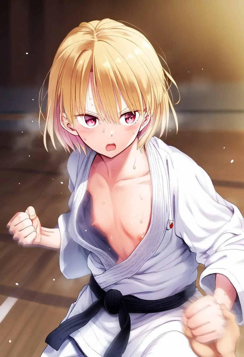 柔道中に乳首チラリする聡明なる姫様