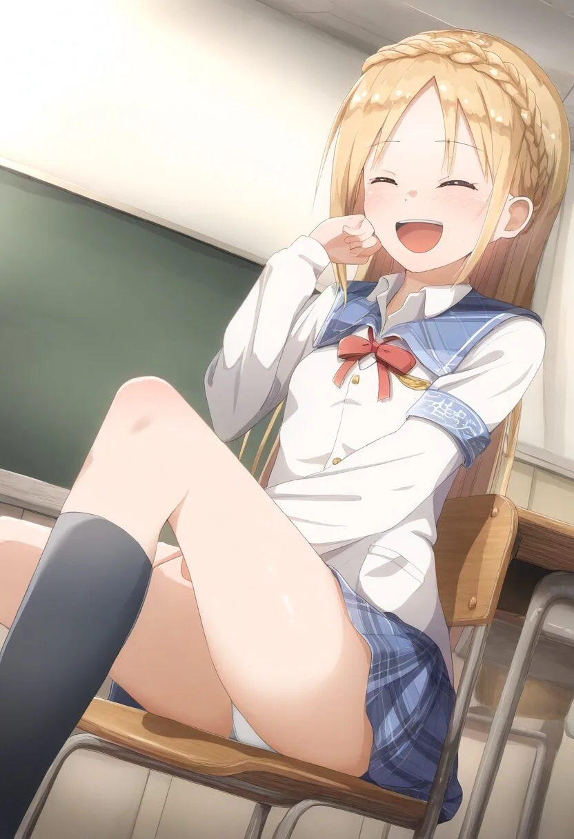 ロングヘアな可愛い女子は丸見え