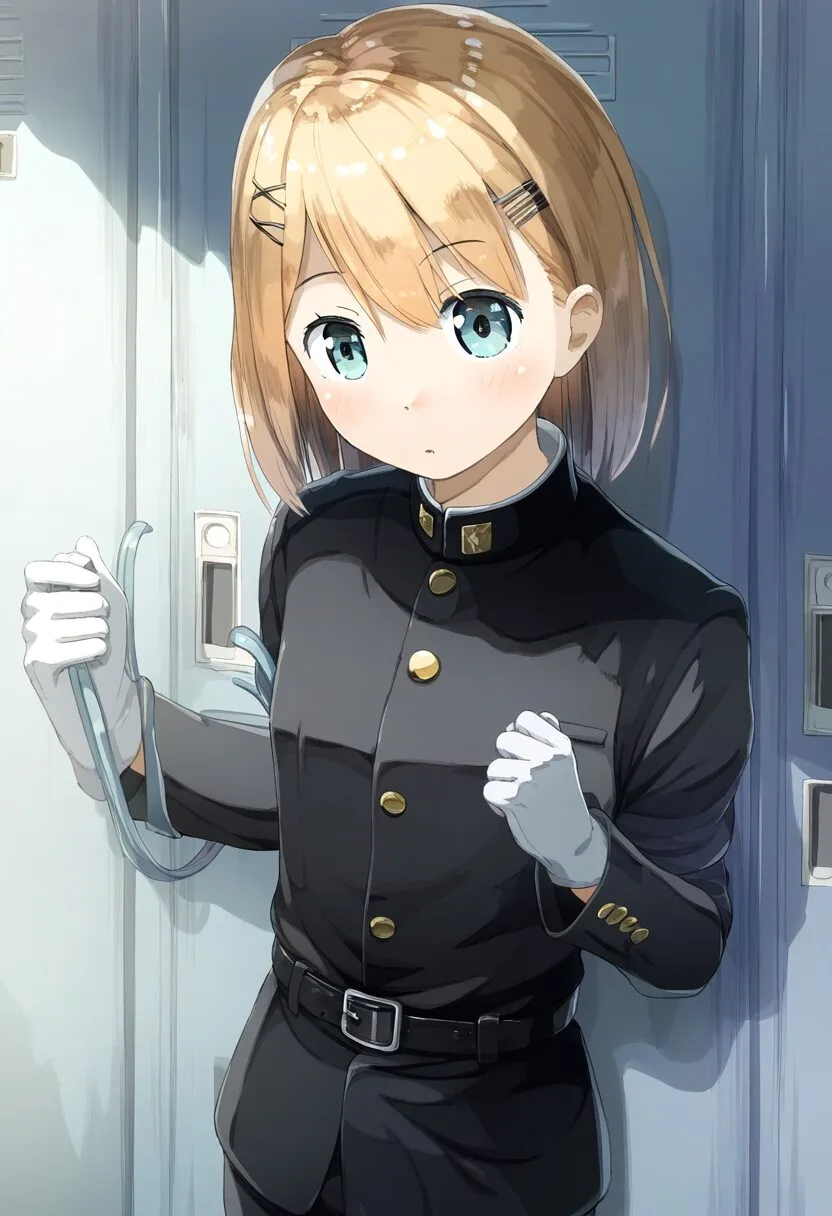 金髪で可愛い女子が男装をしている