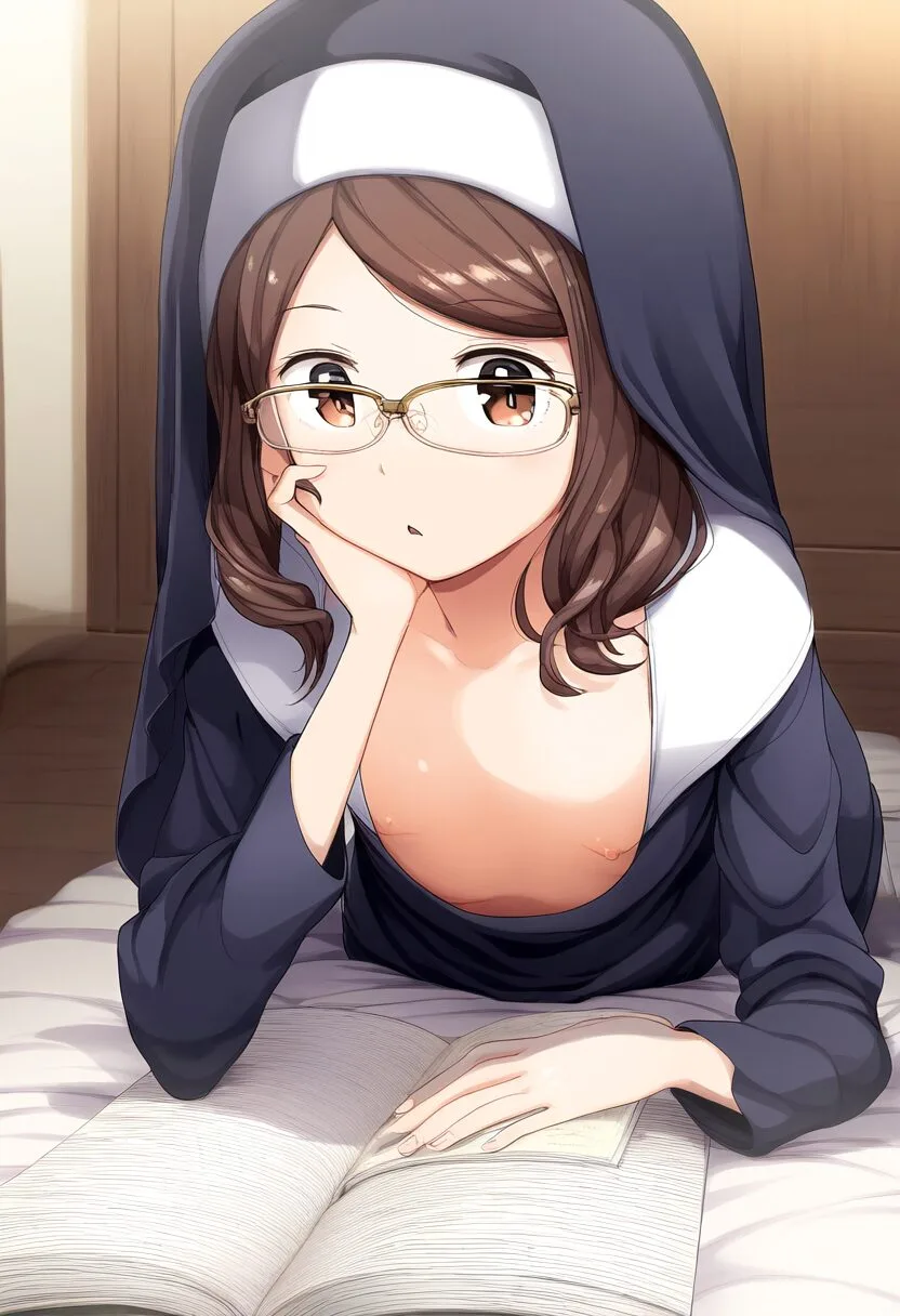本を読んでいるみのりさん