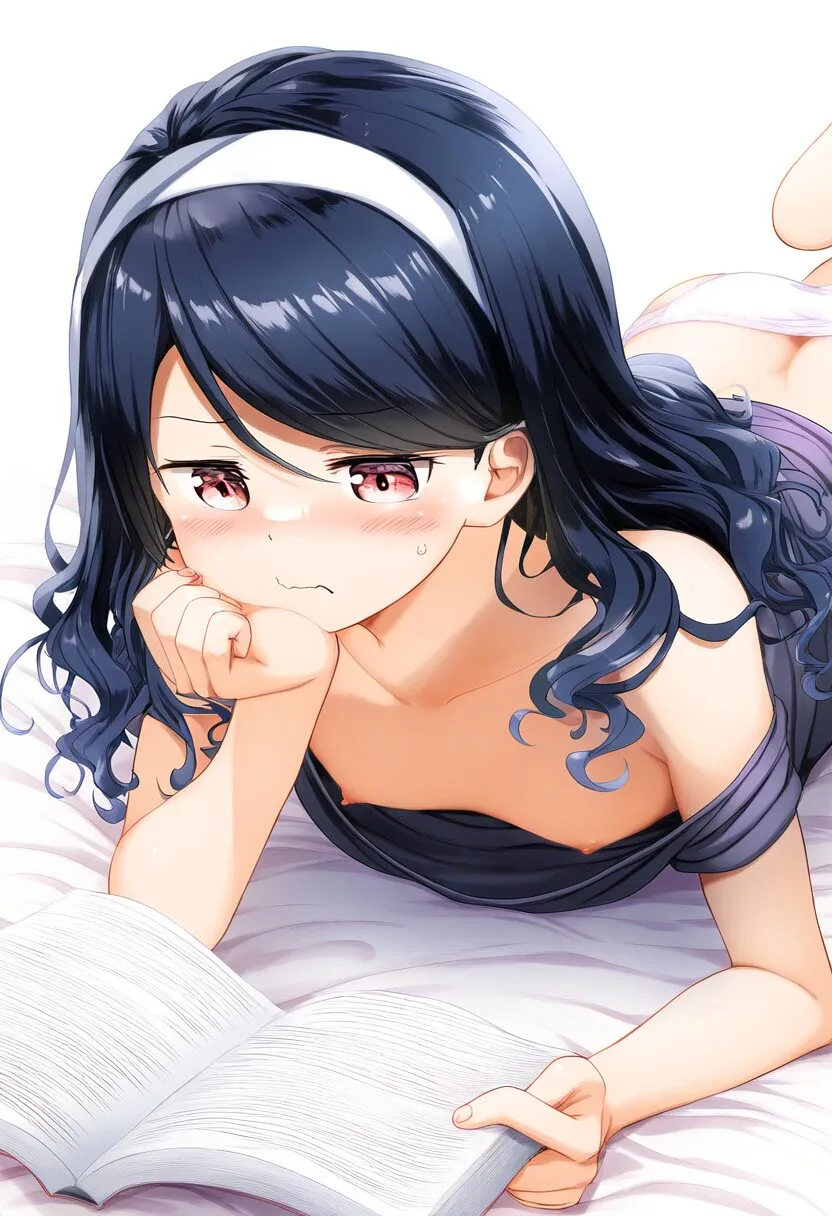 あどけない女子は本を読む